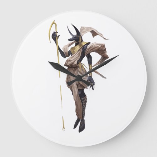 Anubis the ancient god of the dead large clock