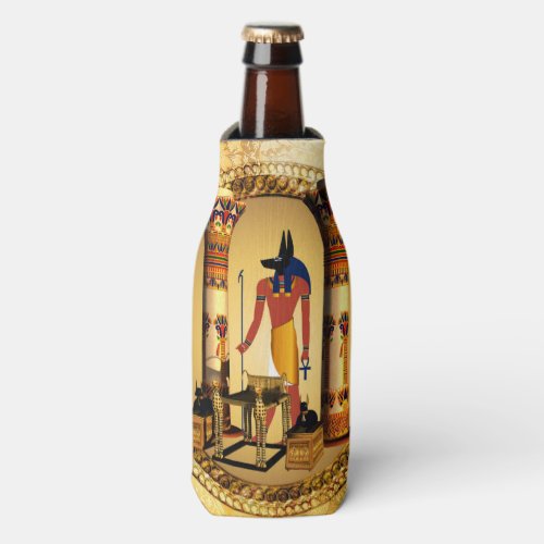 Anubis the egyptian god bottle cooler