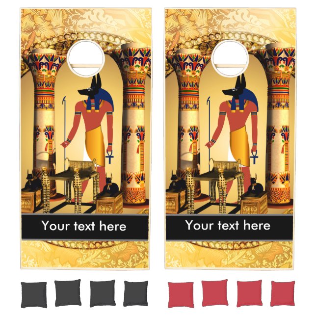 Anubis the egyptian god cornhole set (Set)