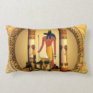 Anubis, the egyptian god lumbar pillow