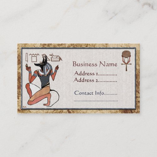 Anubis The Guardian Egyptian Business Card