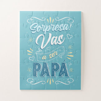 Anuncio de Embarazo Artístico Azul Jigsaw Puzzle