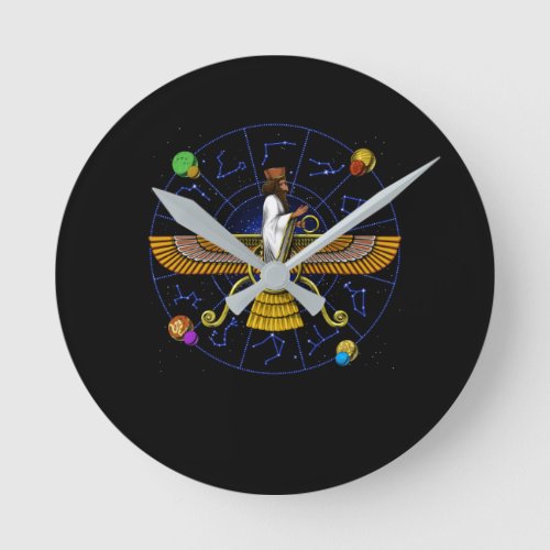 Anunnaki Alien God Round Clock