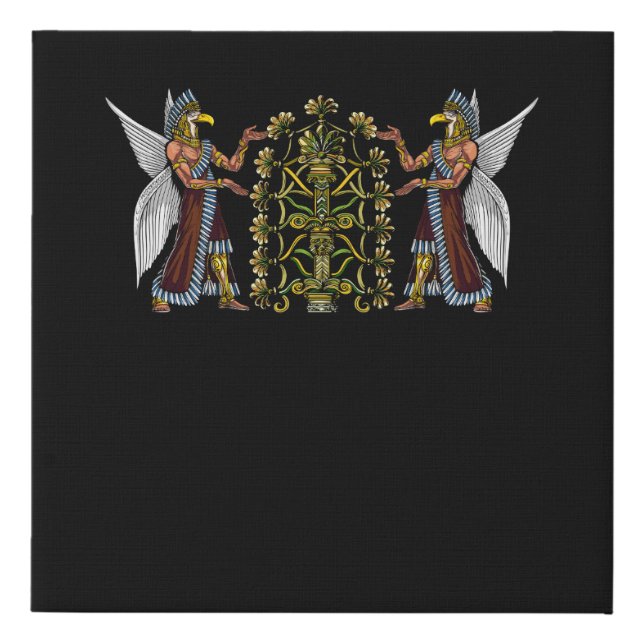 Anunnaki Aliens Ancient Sumerian Gods Faux Canvas Print (Front)