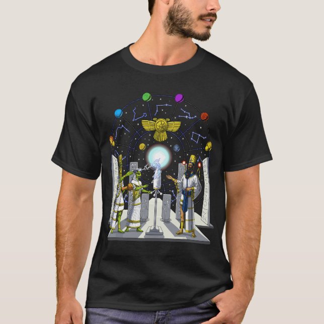 Anunnaki Aliens Space Science Fiction Ancient Sume T-Shirt (Front)