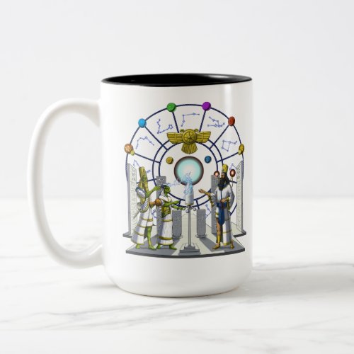 Anunnaki Aliens Two_Tone Coffee Mug