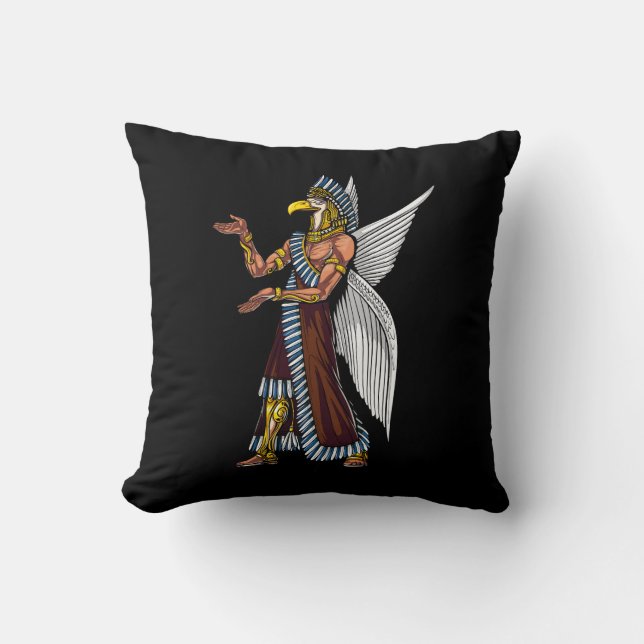 Anunnaki God Alien Conspiracy Sumerian Reptilians Throw Pillow (Front)