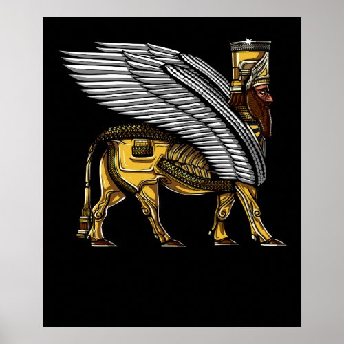 Anunnaki Guardian Alien Ancient Sumerian God Poster