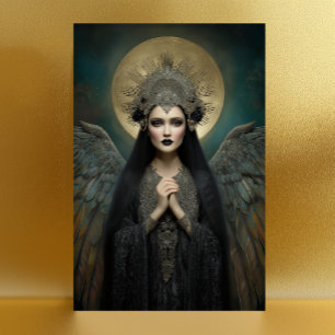 Anunnaki Star Goddess Ereshkigal Dark Fantasy Art Postcard