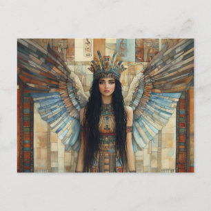 Anunnaki Star Goddess Ishtar Pastel Rainbow Art Postcard