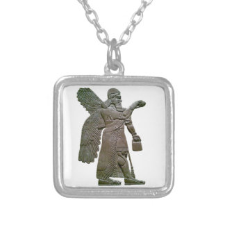 Anunnuki Ancient Sumerian Alien Extraterrestrial Silver Plated Necklace