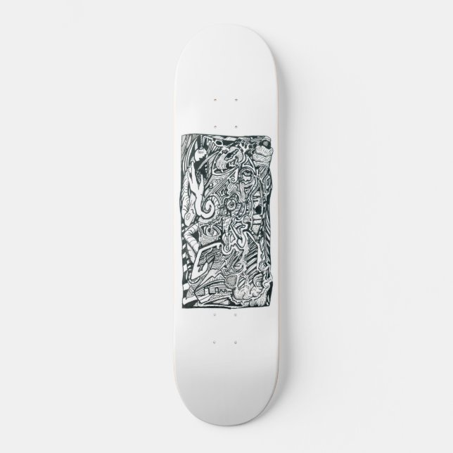 Anxiety Attack by Brian Benson Skateboard Deck (Front)