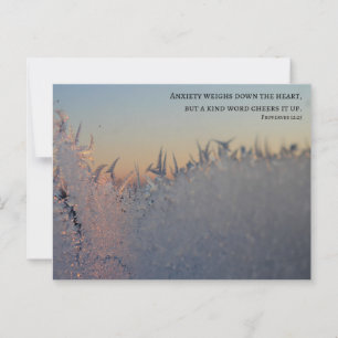 Anxiety Bible Verse Snow Flakes Postcard