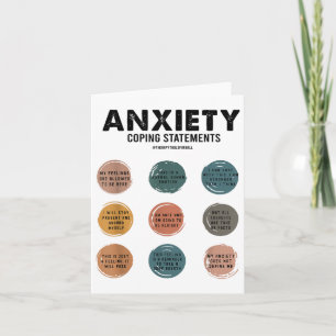 Anxiety Coping Statements Mental Health S Awarenes Card