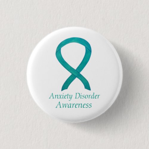 Anxiety Disorder Awareness Custom Teal Ribbon Pin