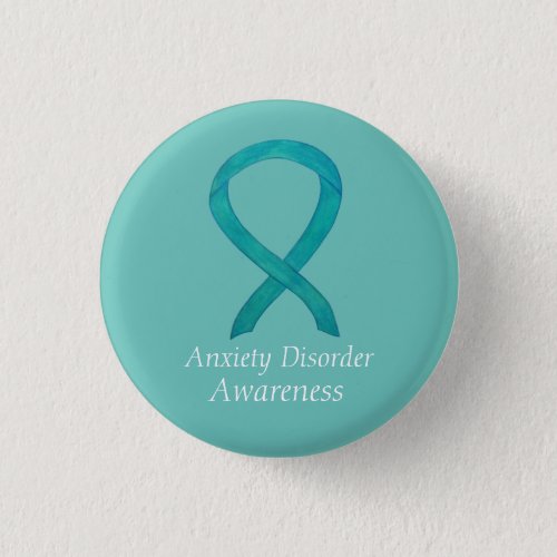 Anxiety Disorder Awareness Custom Teal Ribbon Pin