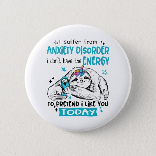 Anxiety Disorder Awareness Month Ribbon Gifts Button