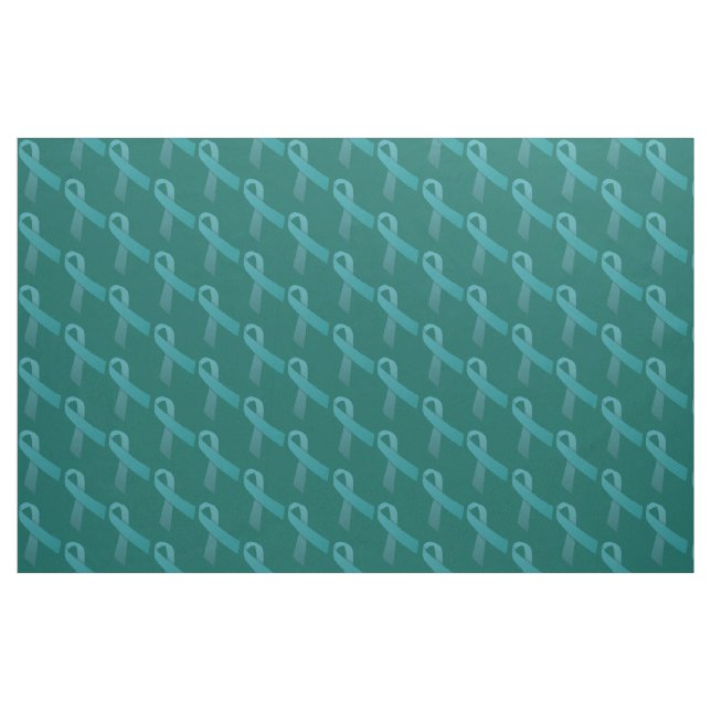 anxiety disorder awareness teal ribbon fabric (Fat Quarter)