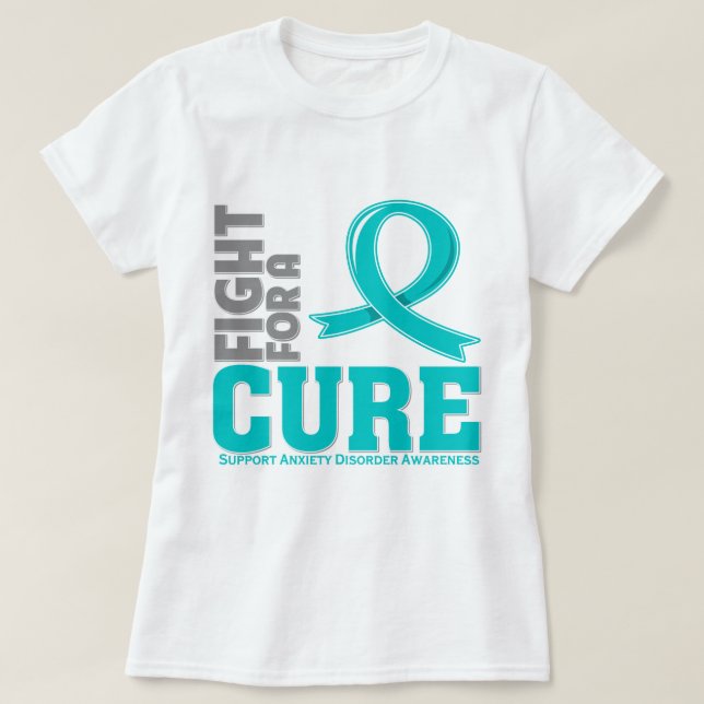 Anxiety Disorder Fight For A Cure T-Shirt (Design Front)
