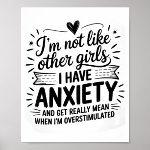 Anxiety Humor For Women With Overstimulation Poster
