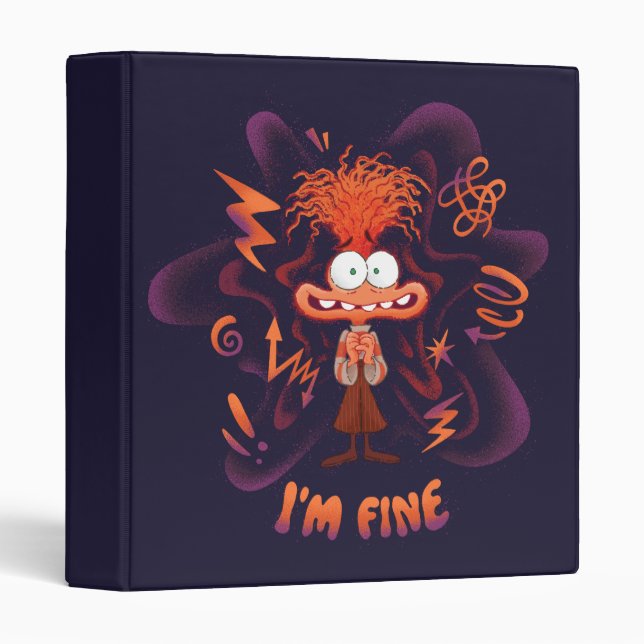 Anxiety "I'm Fine" 3 Ring Binder (Front/Spine)