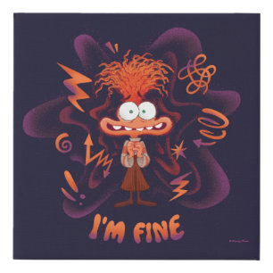 Anxiety "I'm Fine" Faux Canvas Print
