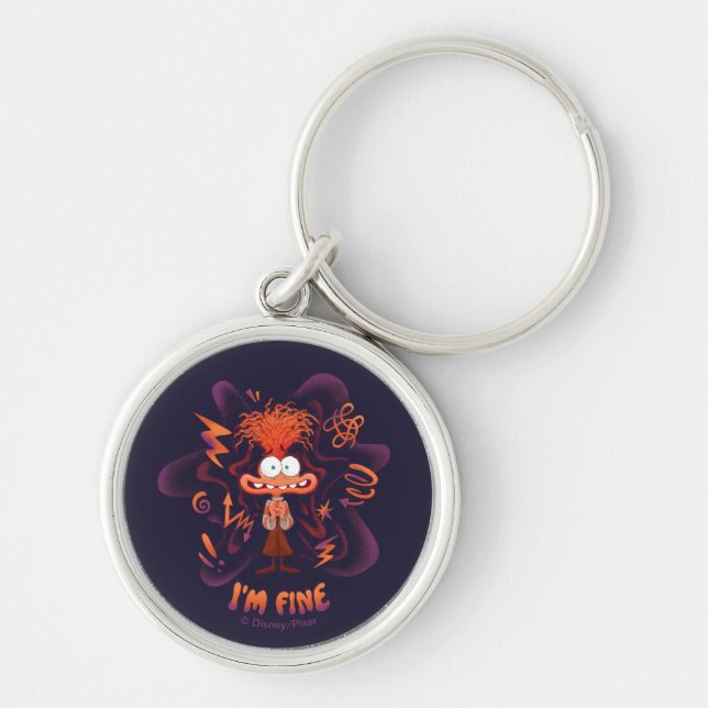 Anxiety "I'm Fine" Keychain (Front)