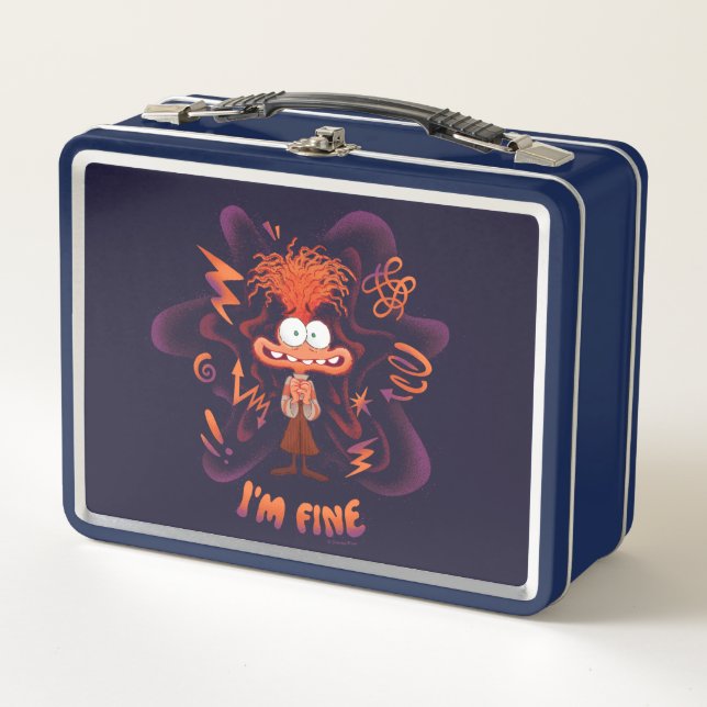 Anxiety "I'm Fine" Metal Lunch Box (Front)