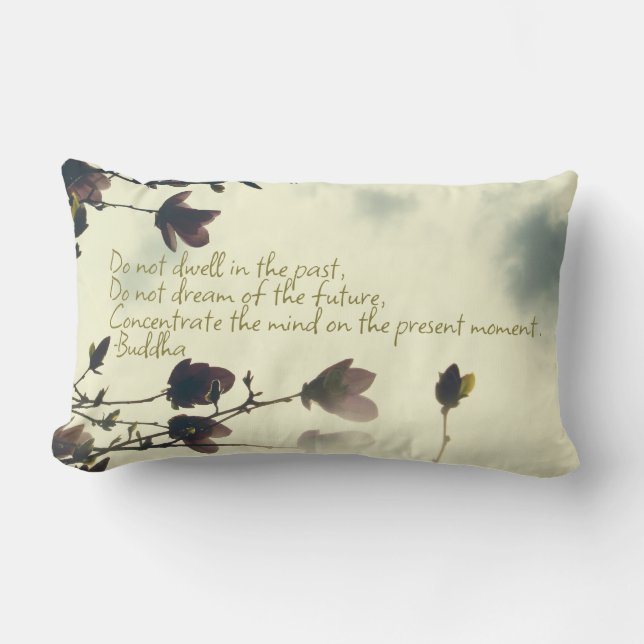 Anxiety Inspiration from the Buddha Lumbar Pillow (Front)