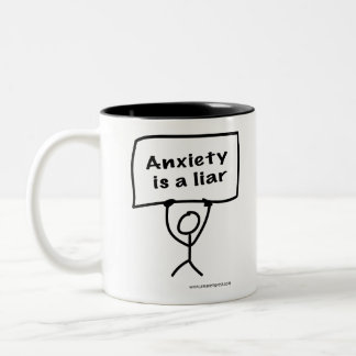 Anxiety is a Liar Two-Tone Coffee Mug