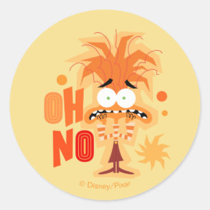 Anxiety "Oh No" Classic Round Sticker