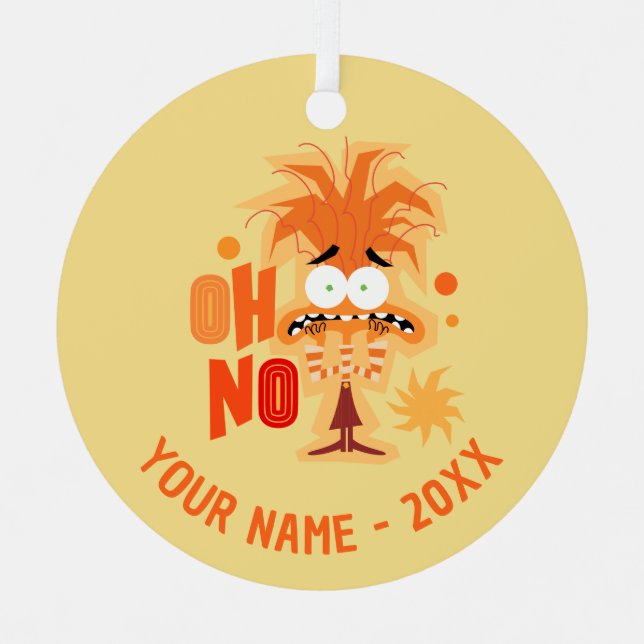 Anxiety "Oh No" Metal Ornament (Front)