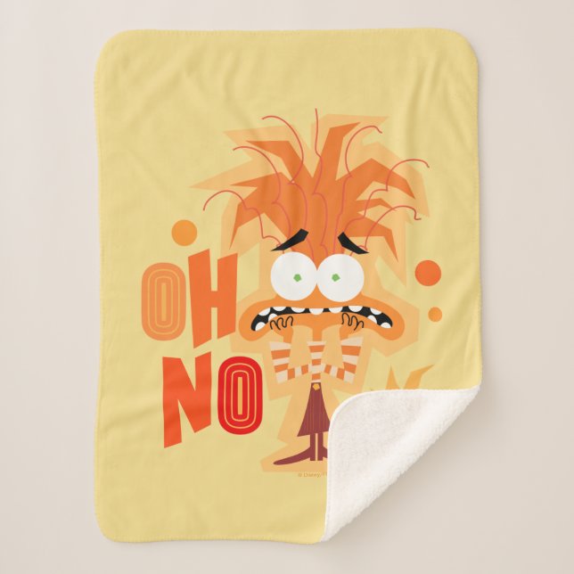 Anxiety "Oh No" Sherpa Blanket (Front)