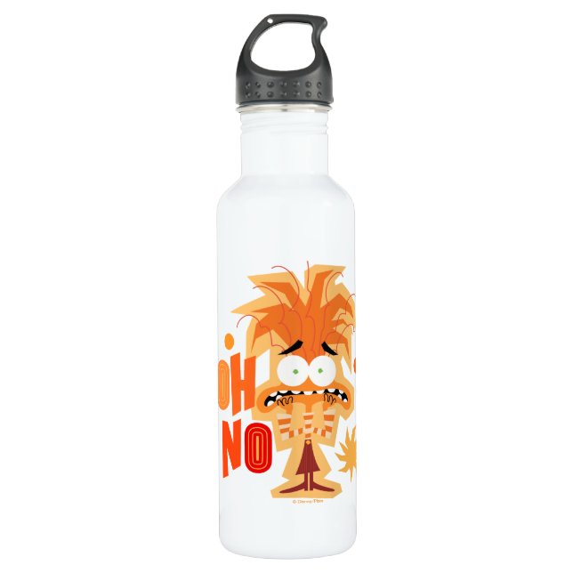 Anxiety "Oh No" Stainless Steel Water Bottle (Front)