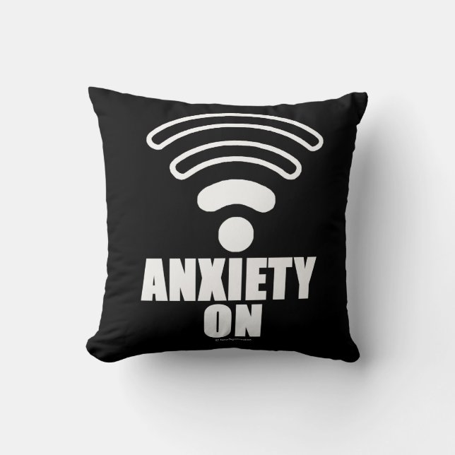 Anxiety on throw pillow (Front)