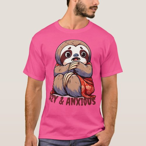 Anxiety sloth T_Shirt
