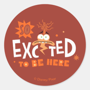 Anxiety "So Excited To Be Here" Classic Round Sticker