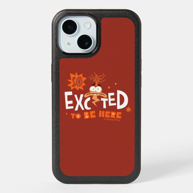 Anxiety "So Excited To Be Here" iPhone 15 Case (Back)