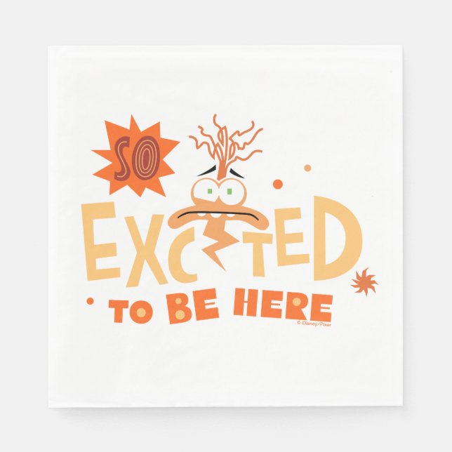 Anxiety "So Excited To Be Here" Napkins (Front)