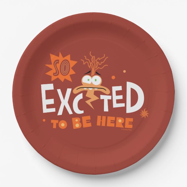 Anxiety "So Excited To Be Here" Paper Plates (Front)