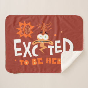 Anxiety "So Excited To Be Here" Sherpa Blanket