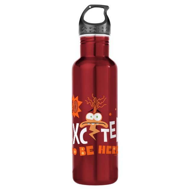 Anxiety "So Excited To Be Here" Stainless Steel Water Bottle (Front)