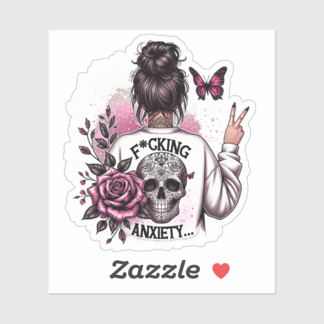 Anxiety Sticker, Mental Health Sticker (Sheet)