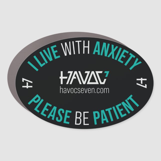 Anxiety stress/PTSD bumper car magnet (Front)