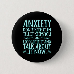 Anxiety Talk About It Ptsd Awareness Ribbon Suppor Button