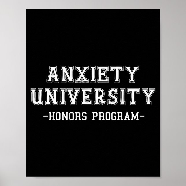 Anxiety University Honors Program Poster (Front)