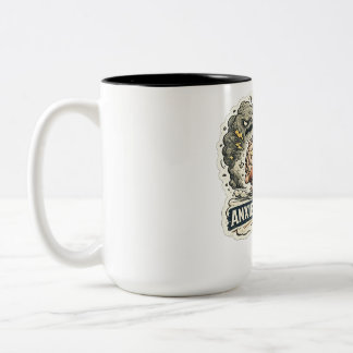 Anxiety vs Reality Funny Mental Health Humorous Il Two-Tone Coffee Mug