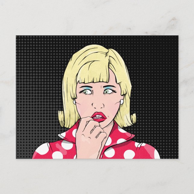 Anxiety Woman Postcard (Front)