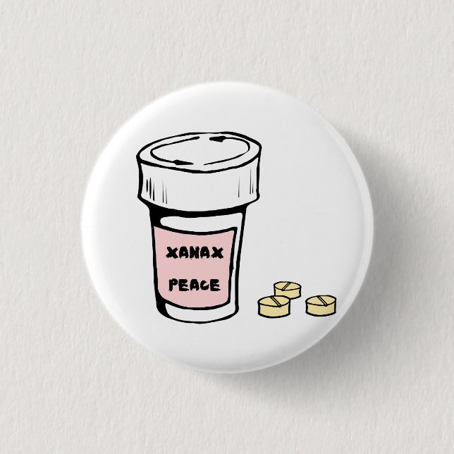 anxiety xanax peace button (Front)