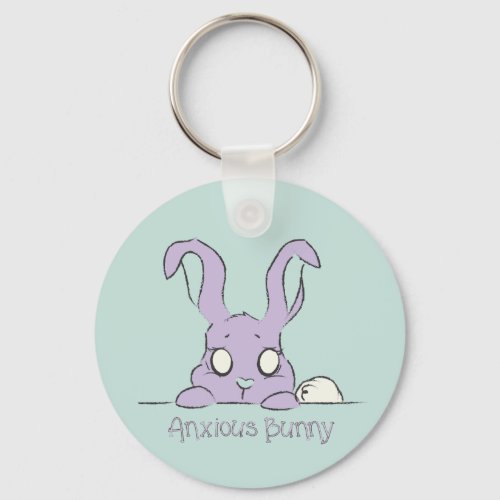 Anxious Bunny Keychain